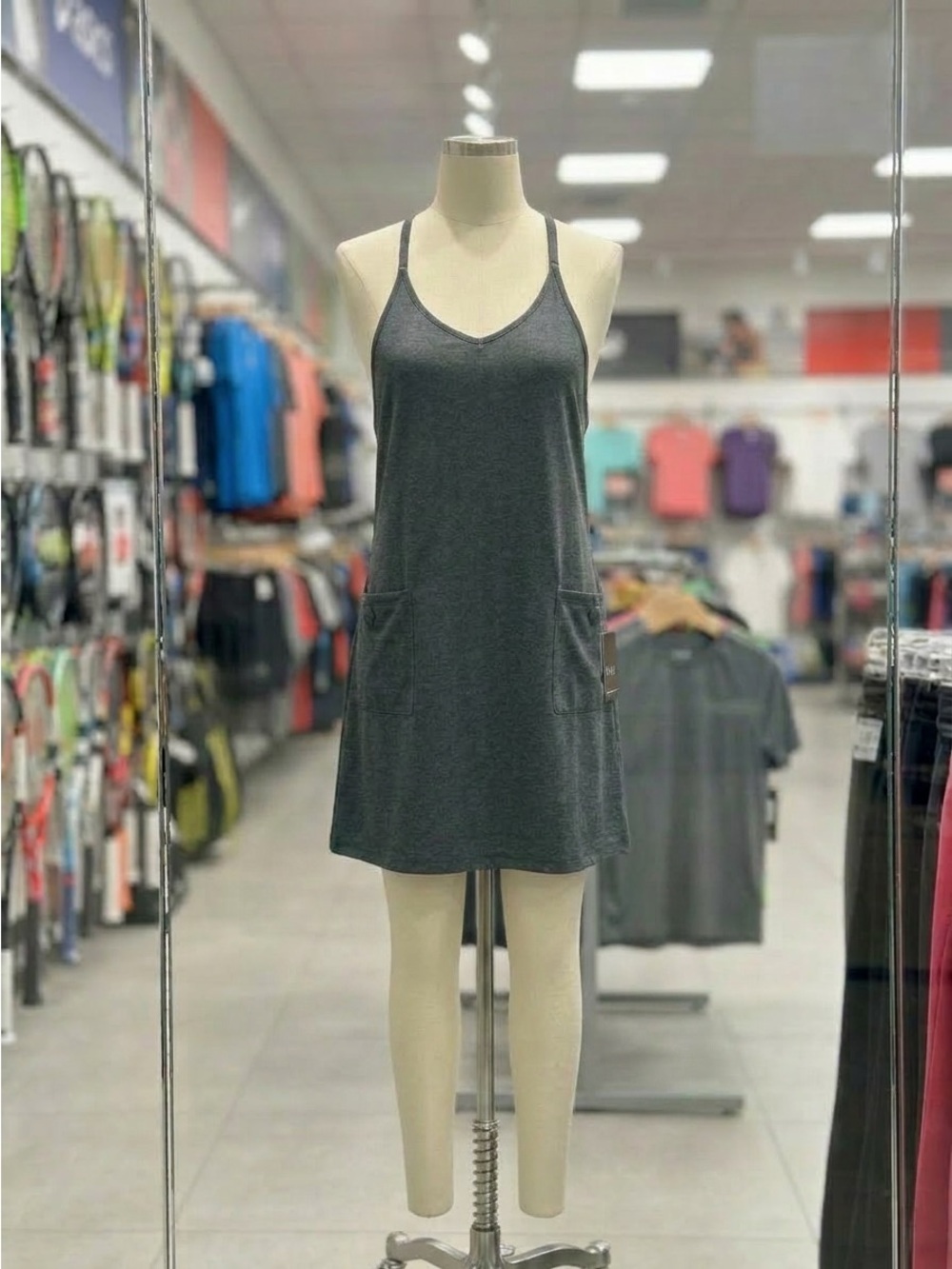 Charcoal Gray Racerback Pocket Skort